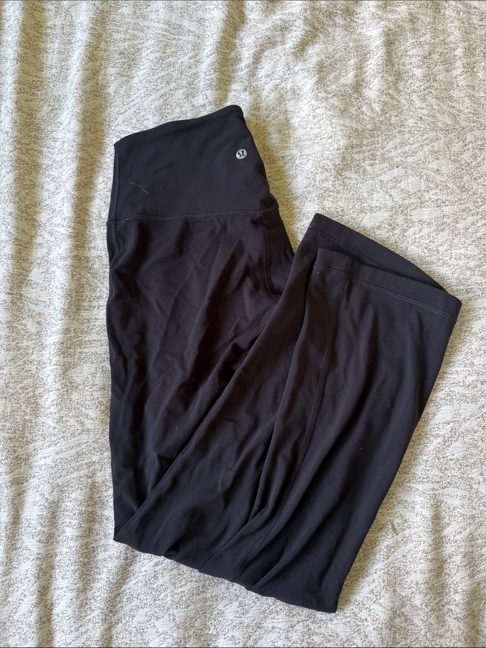 lululemon athletica Black Boot-Cut Flare Yoga Pants